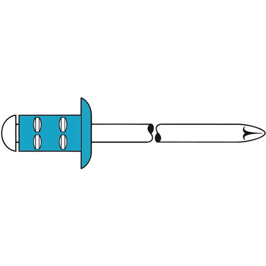 GESIPA PolyGrip Blindniet Mini-Pack A2-Edelstahl 4 x 17 mm mit Flachrundkopf