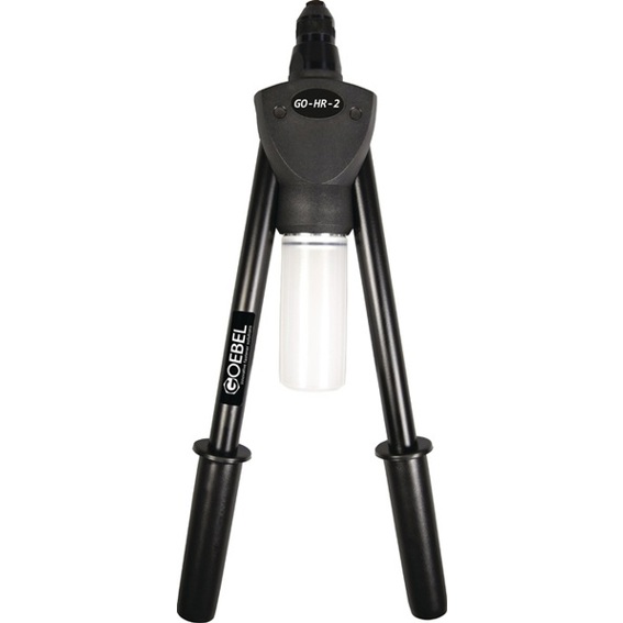 Hebelblindnietzange GO-HR-2 von GOEBEL, 410 mm, für Blindniete 2,4–6,4 mm, inkl. 4 Mundstücke
