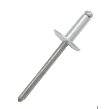RS PRO Flansch-Blindniet Aluminium/Stahl, Ø 3,2 mm x 8 mm, offen, DIN 7337