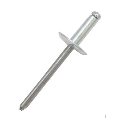 RS PRO Blindniet mit Großflansch, Ø 4 mm x 12 mm, Aluminium mit Stahldorn, Bohrung 4,1 mm, DIN 7337