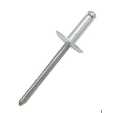 RS PRO Flansch-Blindniet Aluminium/Stahl, Ø 3,2 mm x 12 mm, DIN 7337, offen, Griffbereich 7–9 mm