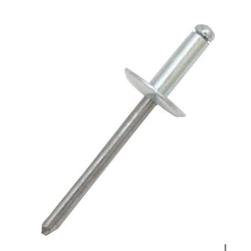RS PRO Flansch-Blindniet Aluminium/Stahl, Ø 4,8 mm x 16 mm, Großflansch, DIN 7337