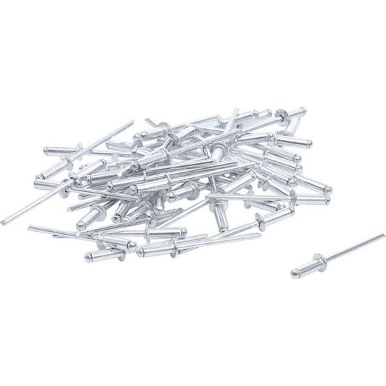 BGS DIY 75847 Blindnieten-Sortiment Ø 3,2 mm, 50-teilig – Aluminium mit Stahlstift