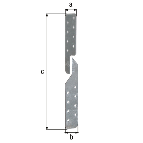Sparren-Pfettenanker universal, sendzimirverzinkt, 33x33x250 mm, 2 mm Stahl, ETA-14/0105