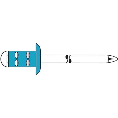 GESIPA PolyGrip Mini-Pack Blindniet A2-Edelstahl 3,2 x 8 mm mit Flachrundkopf
