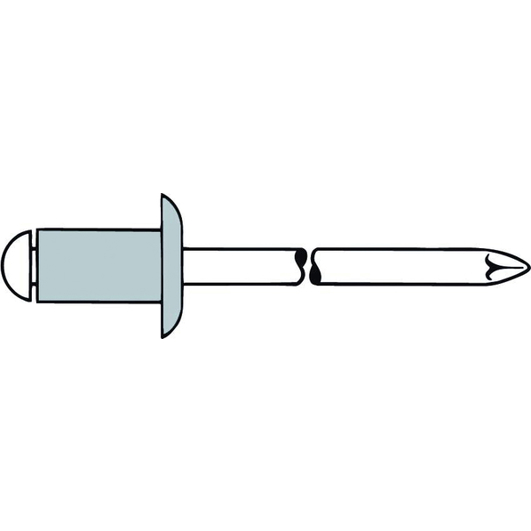 GESIPA Blindniete Mini-Pack Alu/Stahl 4 x 6 mm mit Flachrundkopf, Klemmbereich 1,5–3,0 mm