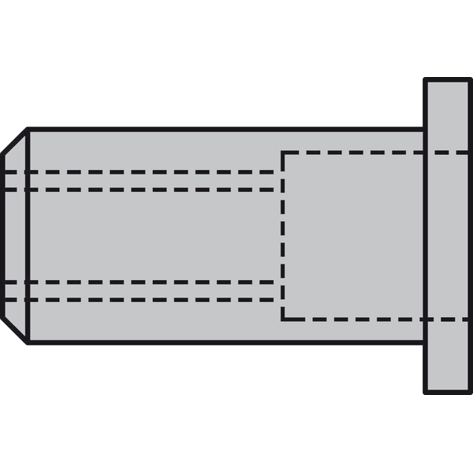 GESIPA Blindnietmutter Alu Flachrundkopf M5 x 7 x 11,5 – Standard, metrisches Gewinde