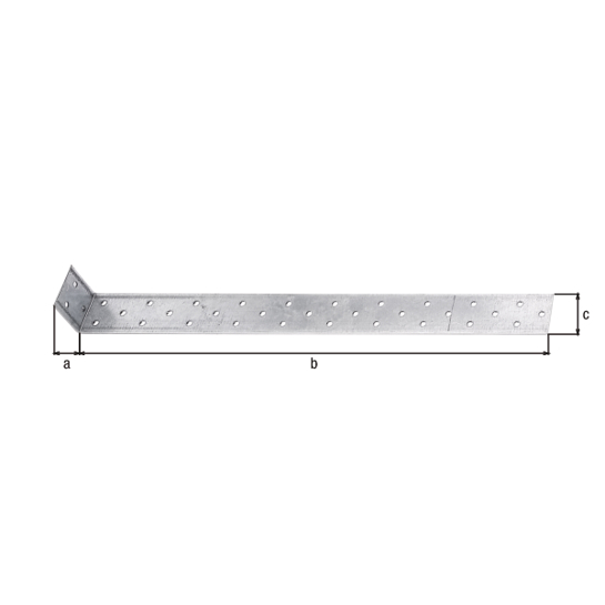 Flachstahl-Betonanker 400x40x40 mm, sendzimirverzinkt, zum Einbetonieren, ETA-08/0165