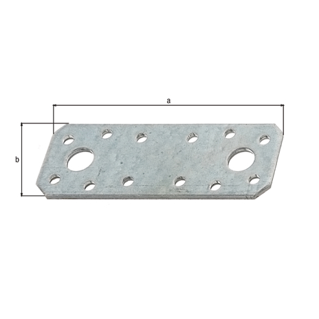 Flachverbinder sendzimirverzinkt 96 x 35 mm, 25 Stück, EN 14545