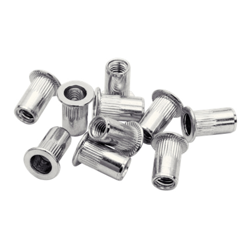 Rapid 5000673 Einnietmutter M6 aus Stahl, weiß, für RP110