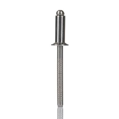 RS PRO Blindniet Edelstahl A2 | Ø 4 mm x 12 mm | DIN 7337 | Klemmbereich 6–8 mm