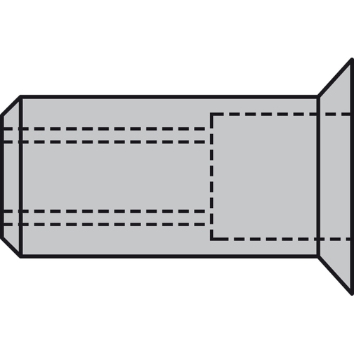 GESIPA Blindnietmutter Alu Senkkopf M10 x 12 x 19 | Standard Alu, Gewindelänge 9 mm
