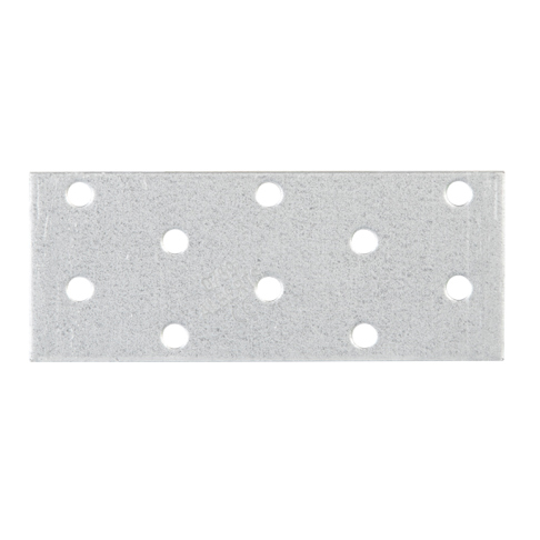 Flachverbinder 100 x 40 mm, sendzimirverzinkt, 10 Löcher Ø5 mm, EN 14545