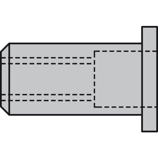 GESIPA Blindnietmuttern Alu, Flachrundkopf, M5 x 7 x 13,5 mm, Mini-Pack