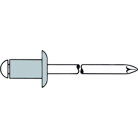 GESIPA Blindniete Alu/Niro Flachrundkopf 4 x 10 mm