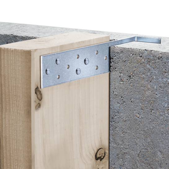 Flachstahl-Betonanker 400x40x40 mm, sendzimirverzinkt, zum Einbetonieren, ETA-08/0165