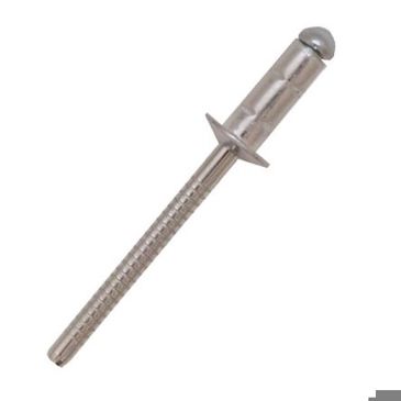 RS PRO Blindniet Mehrbereich, Kuppelkopf, Edelstahl A2, Ø 4 mm x 12 mm, DIN 7337