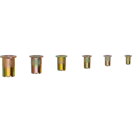 BGS 14126 Nietmuttern-Sortiment 150-teilig M3–M10 Stahl verzinkt in Universalbox