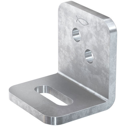 fischer Anschlusselement FMCE-L kurz M20 – feuerverzinkt, mit Langloch 50 x 22 mm, 20 Stück